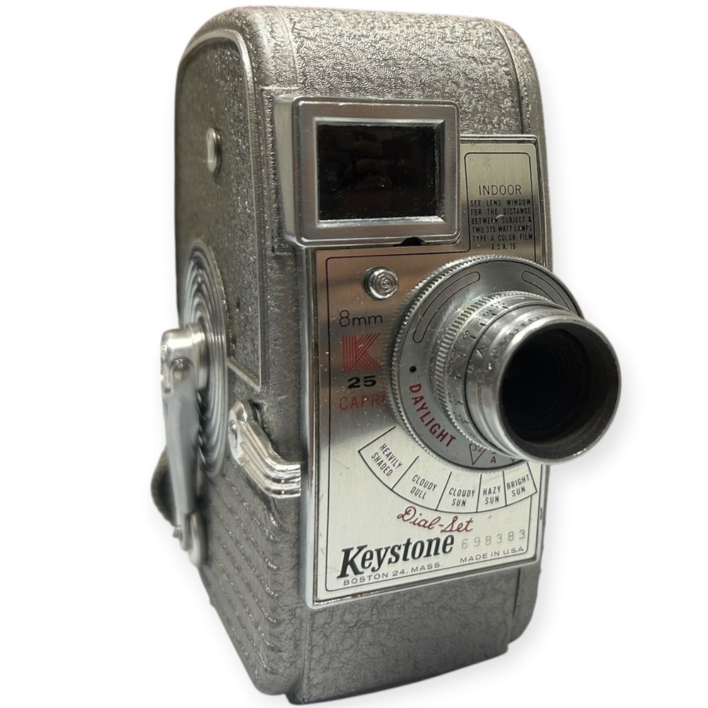 Vintage Keystone K-25 Capri 8mm Movie Camera with Original Box and Tape Tested